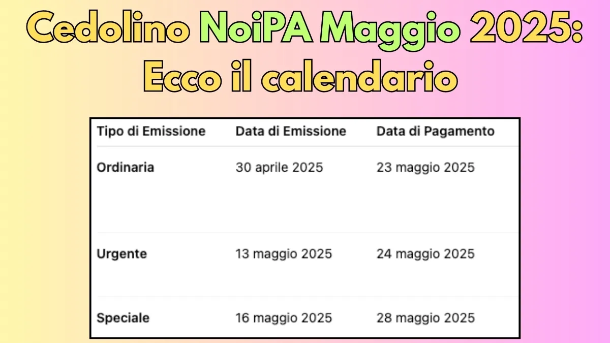 Cedolino NoiPA Maggio 2025